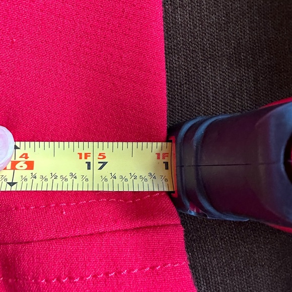 Loft Red Mod Midi Casual  Dress Thick Material Closure Zipper In Back. Sz 4. - Picture 11 of 11